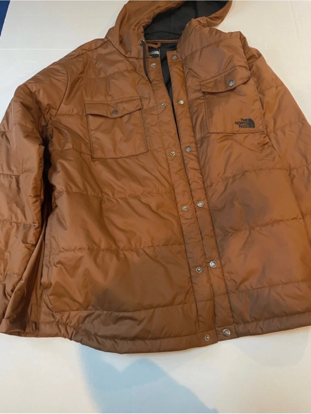 The North Face Brown Sierra Hooded Puffer
Snap Jacket